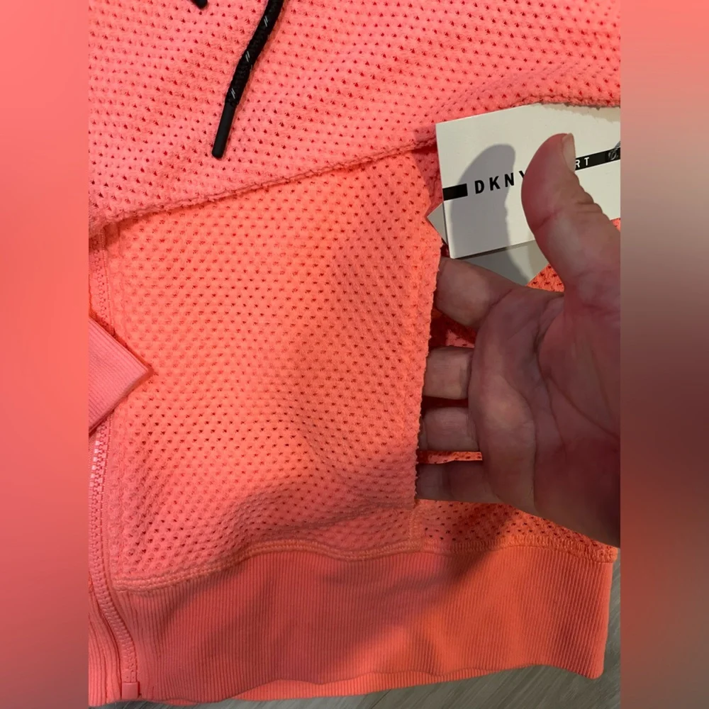 DKNY Coral Mesh‎ Zip-Up Hoodie - Picture 8 of 12